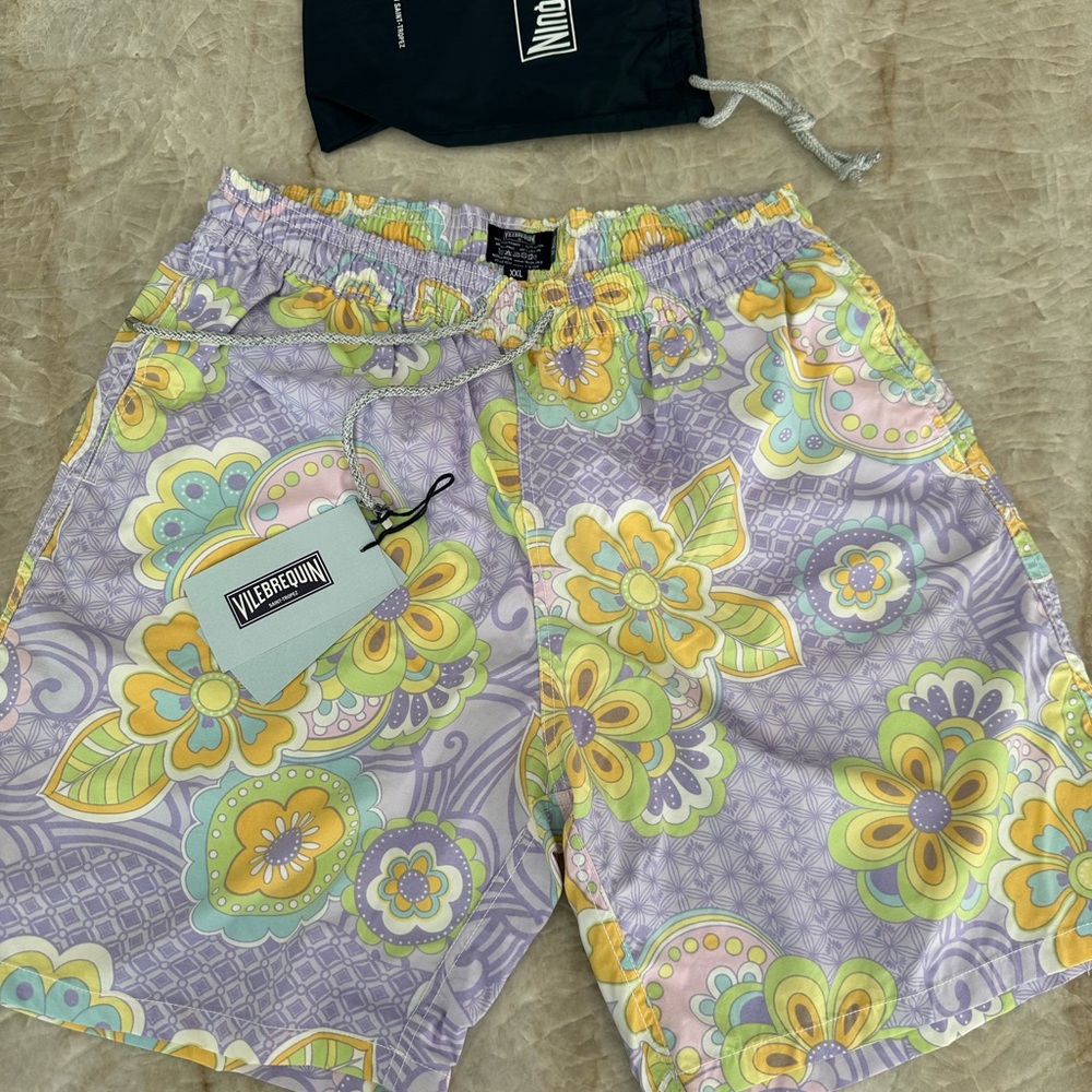 Men’s Vilebrequin Pastel Floral Swim Shorts Brand New w Tags